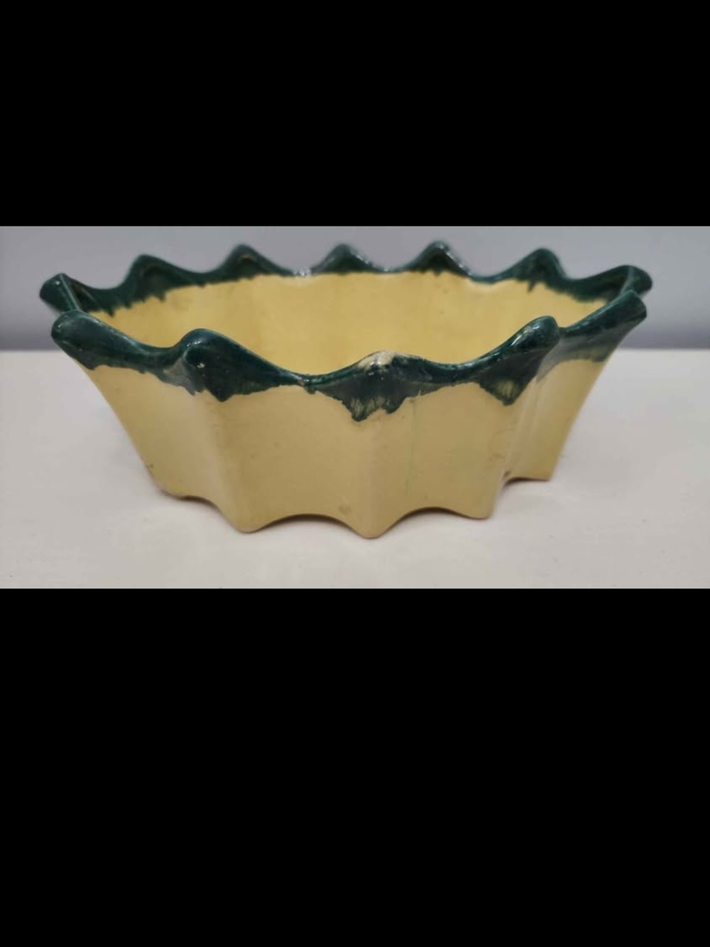 Vintage McCoy MCM Ripple Ware Ceramic Planter Bowl
